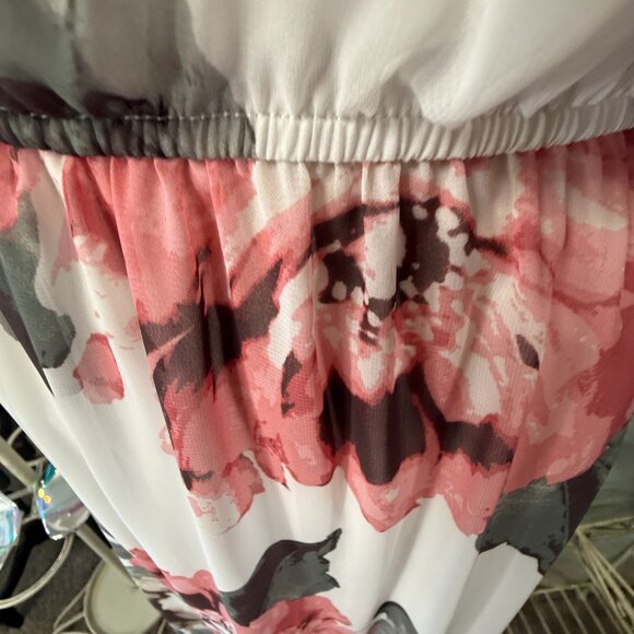 πRobbie Bee Flattering Floral Sleeveless Elastic Waistline Chiffon Maxi Dress - Picture 6 of 16